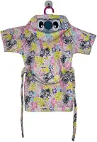 Roupão Aveludado Infantil Quimono Estampado com Capuz Stitch G Com 1 peça