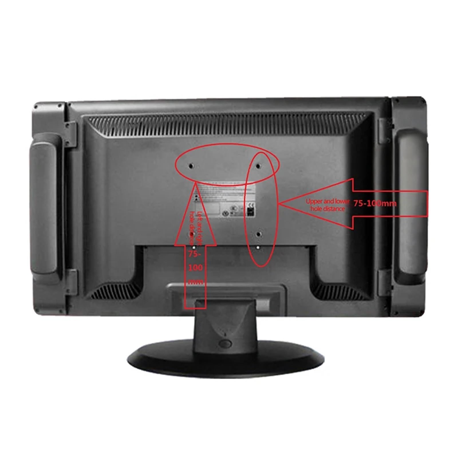 DASEB Supporto TV da 14-26 pollici Staffa a parete per schermo piatto Staffa universale in metallo Supporto TV LCD LED Monitor TV Frame VESA 75/100