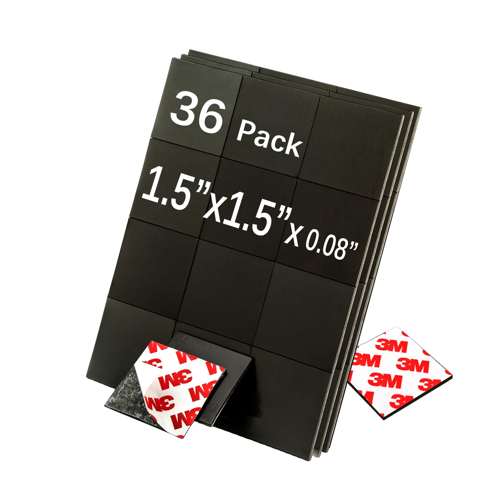 Photo 1 of (36 Pack), 1.5" x 1.5" Square Magnets with Adhesive Backing,Precut Strong Sticky Magnetic Dots Tapes for DIY Crafts Projects Whiteboard, Fridge, Organization