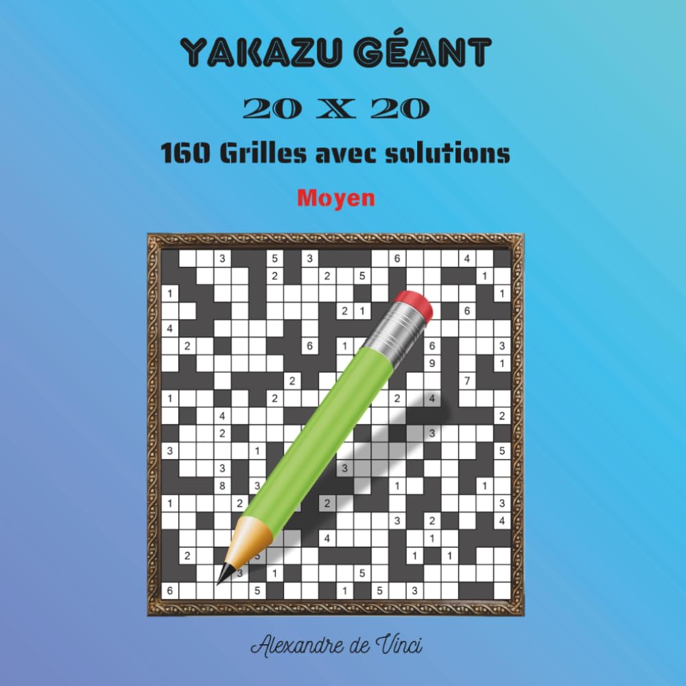 YAKAZU GÉANT 20 X 20 MOYEN: 160 grilles avec solutions