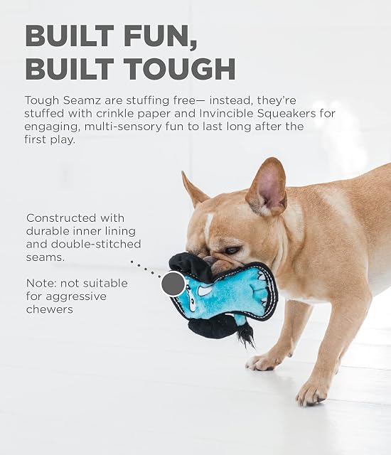 Foto 4 de 6 de Outward Hound Tough Seamz Elefante - Juguete de Peluche para Perro, pequeño