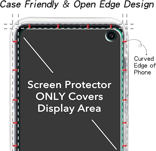 Miniatura 4 de KATIN Paquete de 2 Protector de pantalla de vidrio templado para Samsung Galaxy S10e, antiarañazos, sin burbujas, dureza 9H, compatible con fundas