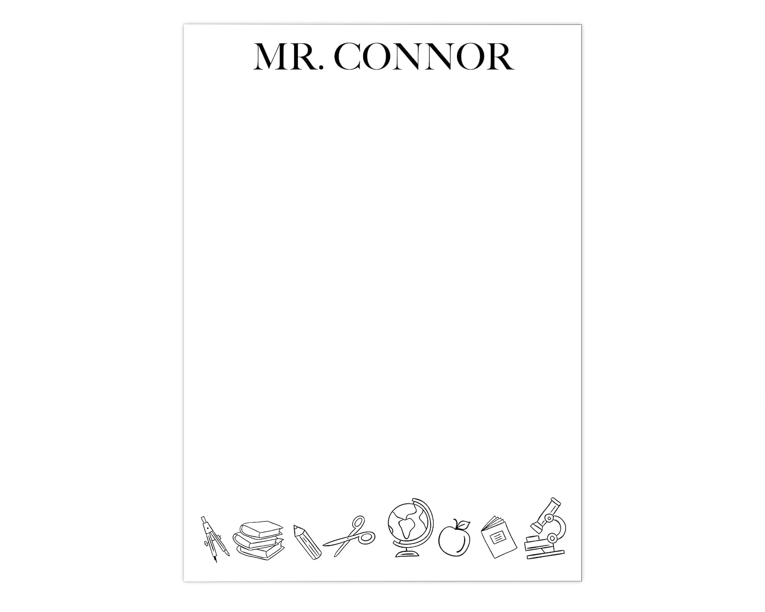 PRINTED PERSONALIZED NOTEPAD, Gifts for Teachers