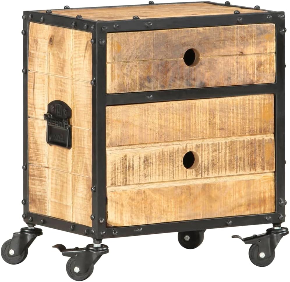 Side tables Decorative cabinets Bedside tables Storage Living room side tables Sofa side tables Bedroom bedside tables Living room side tables Bedside Cabinet 15.7"x11.8"x19.7" Rough Mango Wood