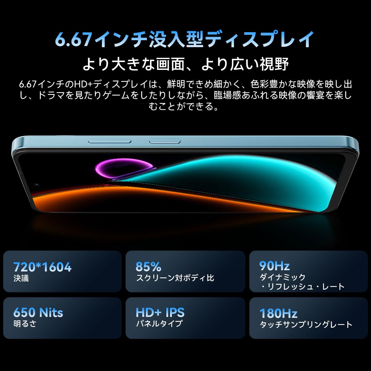 Amazon | Blackview COLOR 6 スマートフォン本体 SIMフリー｜AI機能