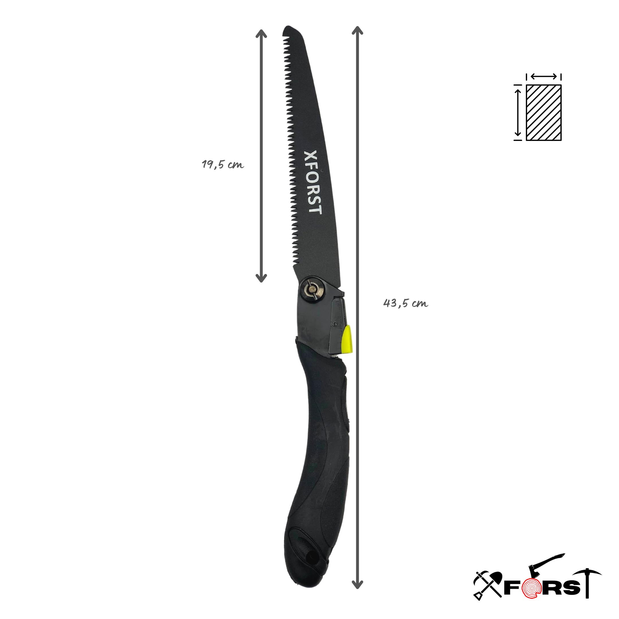 Xforst Pack: Hacha AG1 + Sierra Plegable FS24 – Combinación Outdoor, Camping, Bushcraft y Jardinería