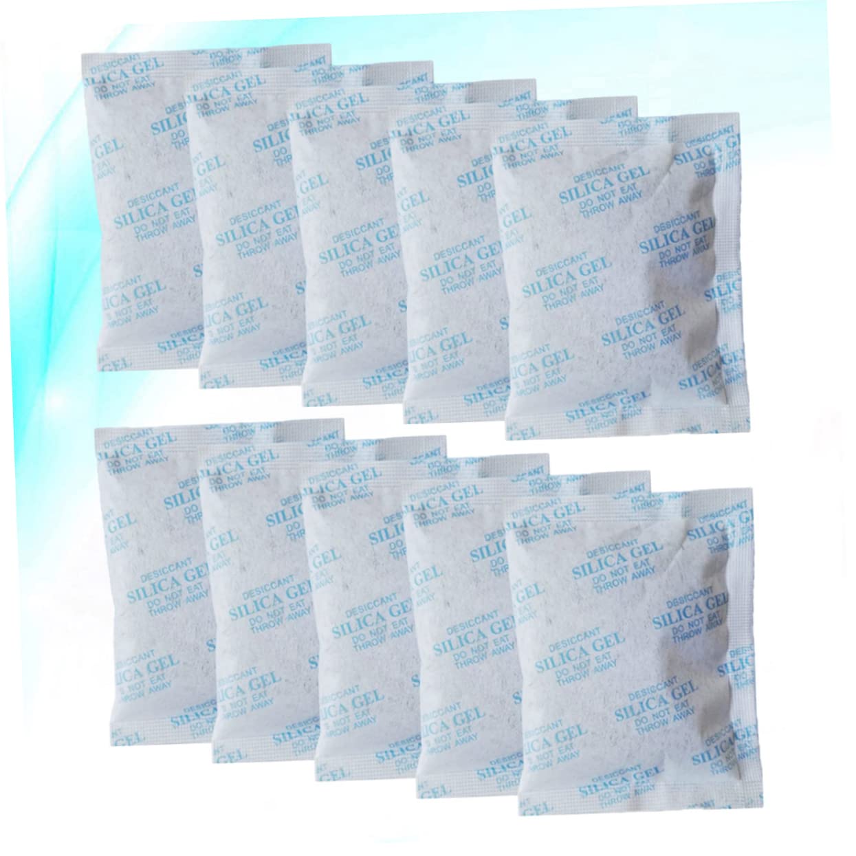 SOLUSTRE 50 Sachets Déshydratants Absorbeur D'humidité en Gel de Silice 50g Tissu Non Tissé Bleu pour Tiroirs et Vêtements Prévention Condensation et Maintien Sec