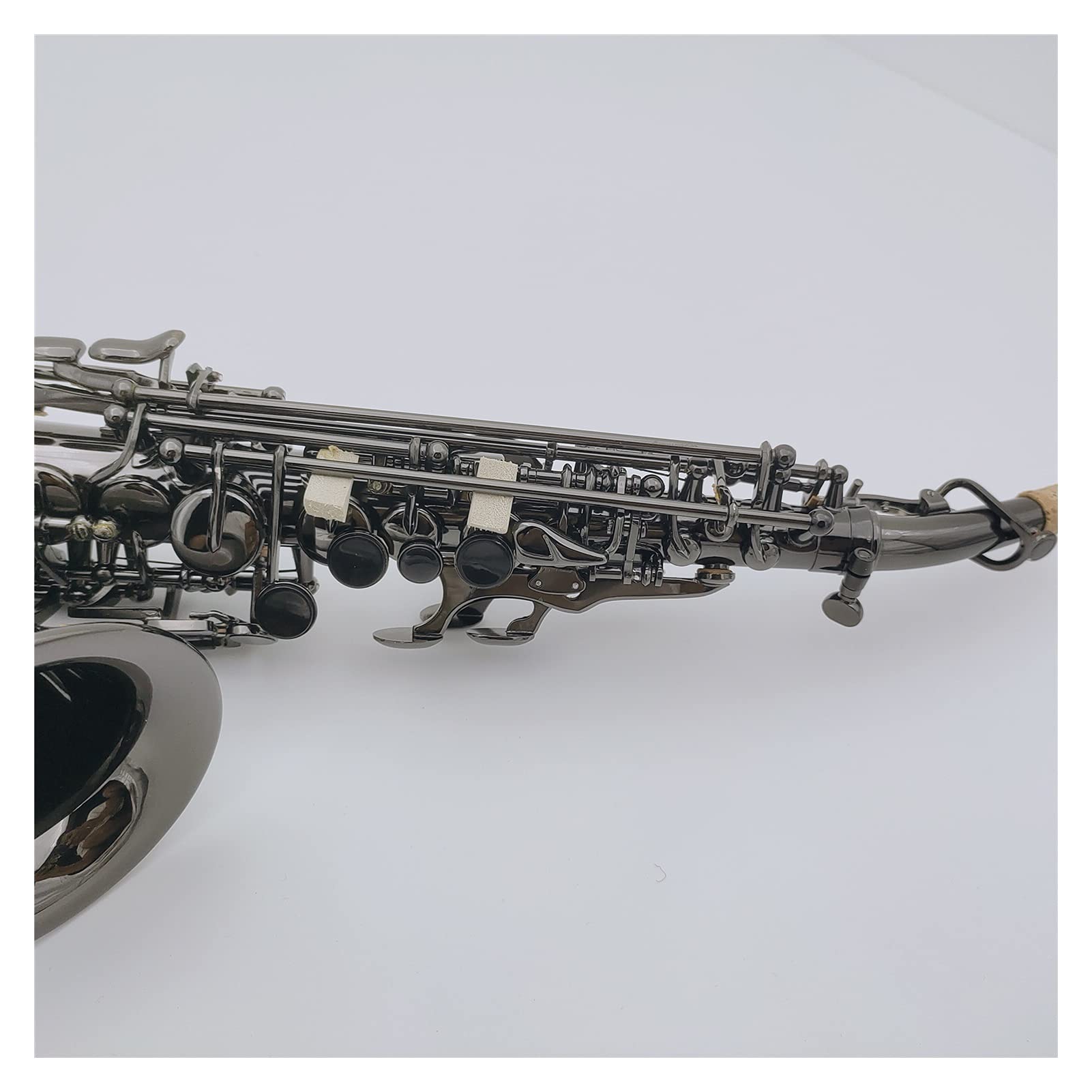 Sax Principianti Kit Soltanto Un Sassofono Soprano Curvo B Nero Piatto Nero Strumento Musicale Professionale con Custodia Strumento a fiato (Color : Lavender)
