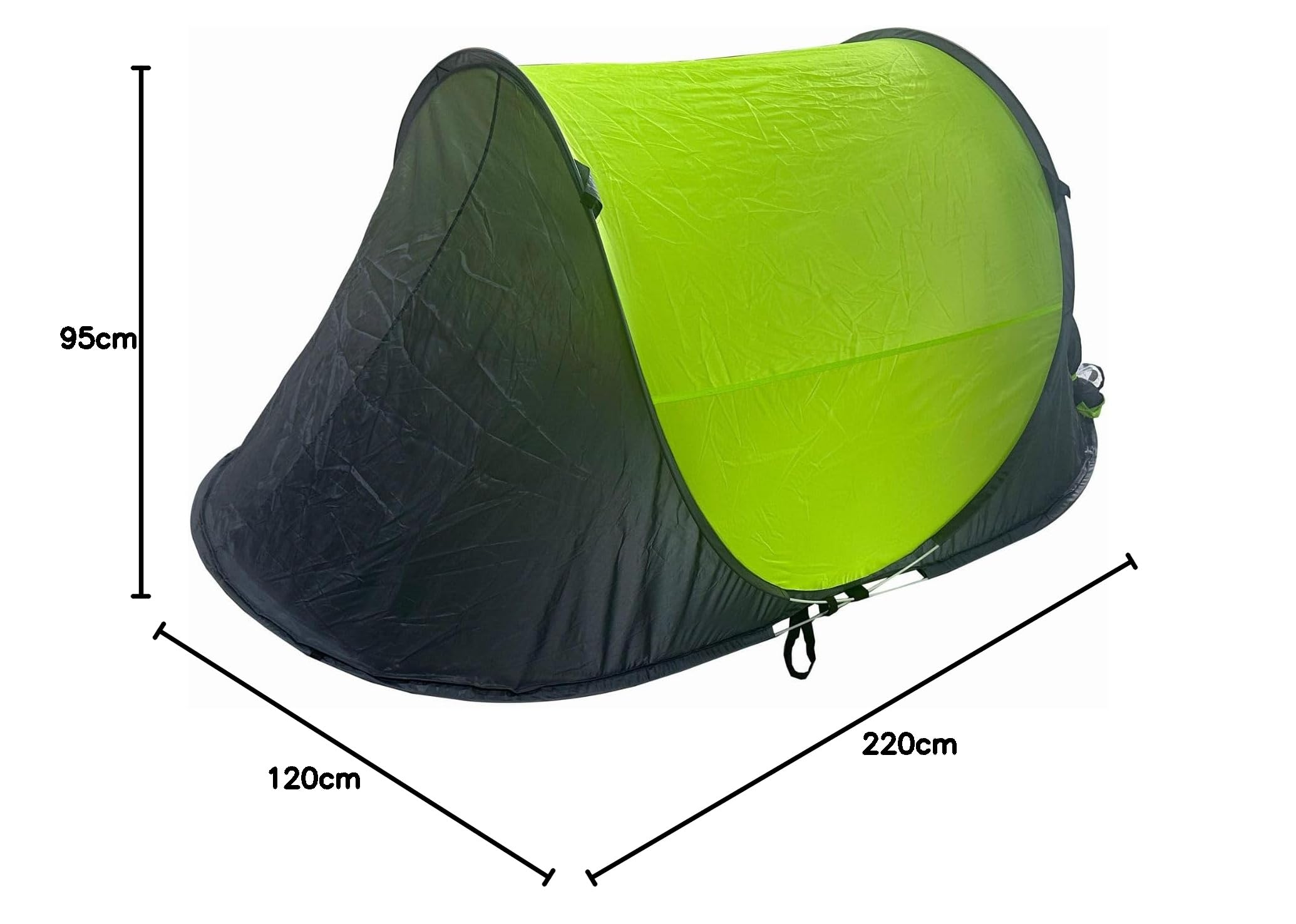 Pop Up Wurfzelt für 2 Personen blau grün Outdoor Campingzelt Trekking Festival