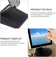 Vista 4 de Base de monitor plegable versátil para pantallas LCD, soporte de hierro estable para pantalla de escritorio con base ancha anti-punta, diseño