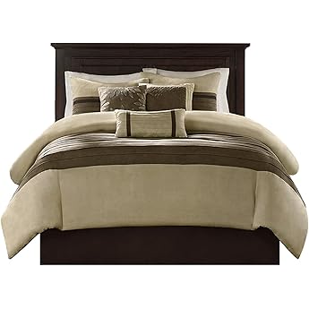 Chezmoi Collection Napa 7-Piece Luxury Leaves Scroll Embroidery Bedding Comforter Set (Full, Red/Gray/Black)