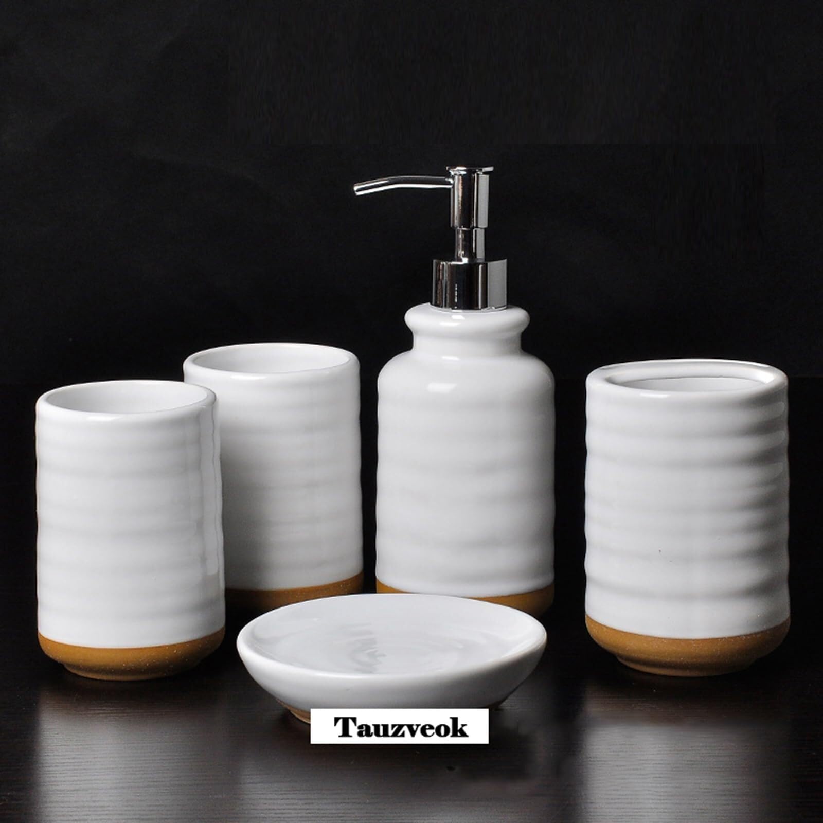 Set di accessori per il bagno Accessorio for tazza portaspazzolino da bagno, 5 pezzi, portaoggetti Arredamento per gli affittuari