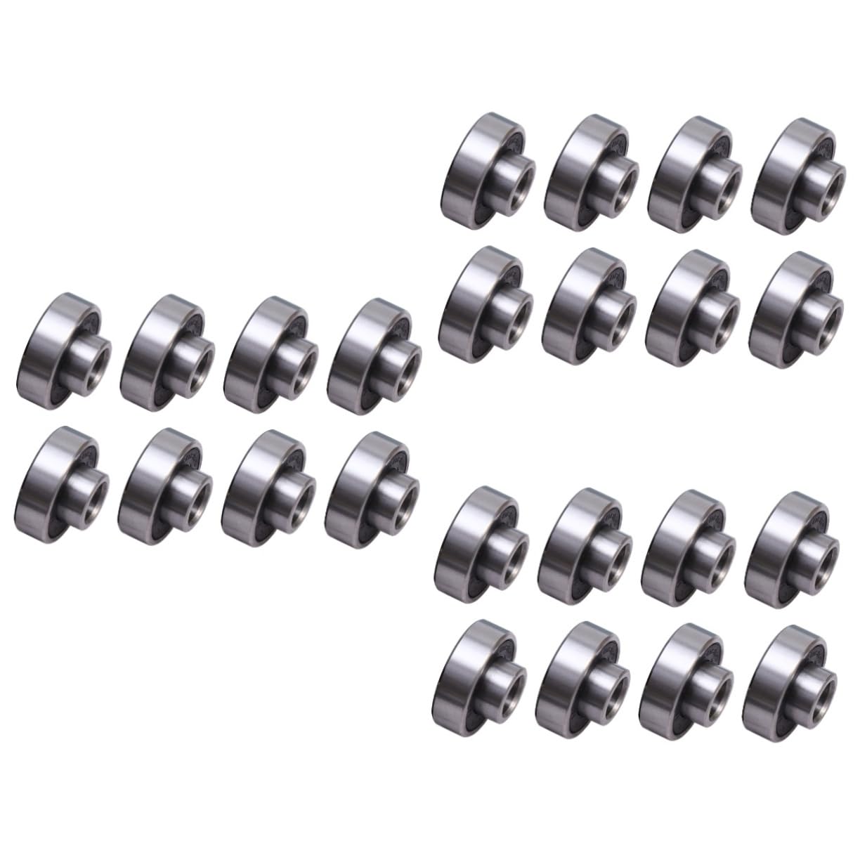 Toyvian 3 Set Cuscinetti A Piastre Lunghe Ruota Skateboard Cuscinetti A Sfera Del Pattino Alto Cuscinetto Da Skate Delle Ruote Nero 8 Pezzi*3