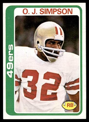 1978 Topps # 400 O.J. Simpson San Francisco 49ers (Football Card) EX/MT 49ers