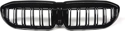 Miniatura 2 de Parrilla delantera  parrilla de riñón de repuesto para BMW Serie 3 G20 2019-2022 (negro brillante)