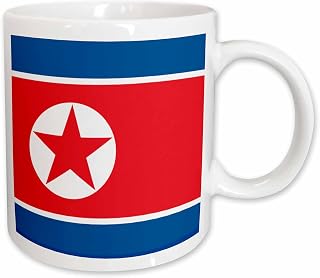 3dRose Flag of North Korea. Korean blue red white star Democratic Peoples Republic of Korea DPRK world Asia 15oz Mug