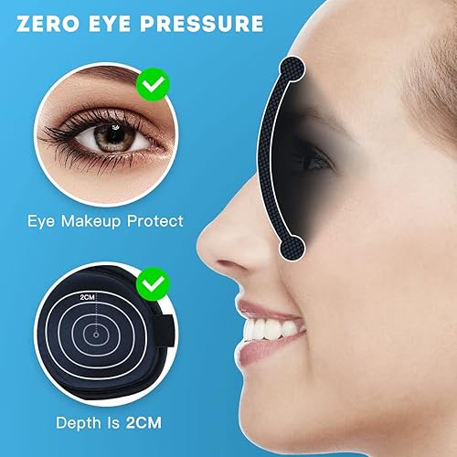 Miniatura 5 de Antifaz para dormir para mujeres y hombres, antifaz ultrafina con bloqueo de luz, sin presión sobre los ojos, contorno 3D, cubierta suave y cómoda