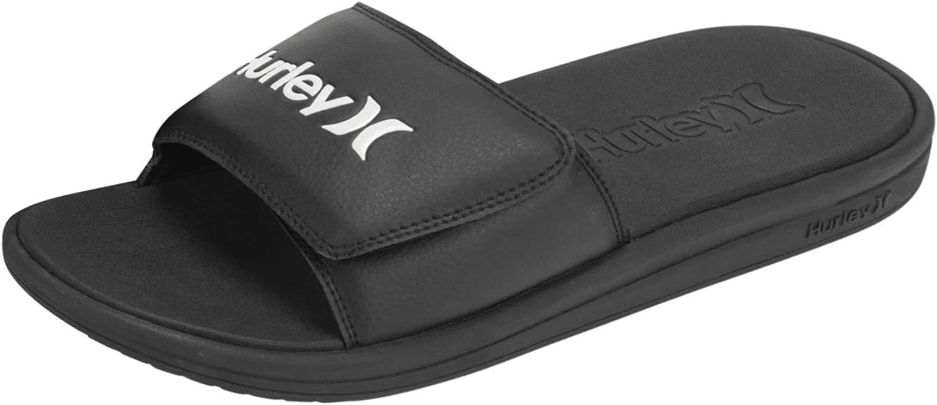 GUESS Mylas, Sandalias Deslizantes Hombre, Blanco Negro Rojo