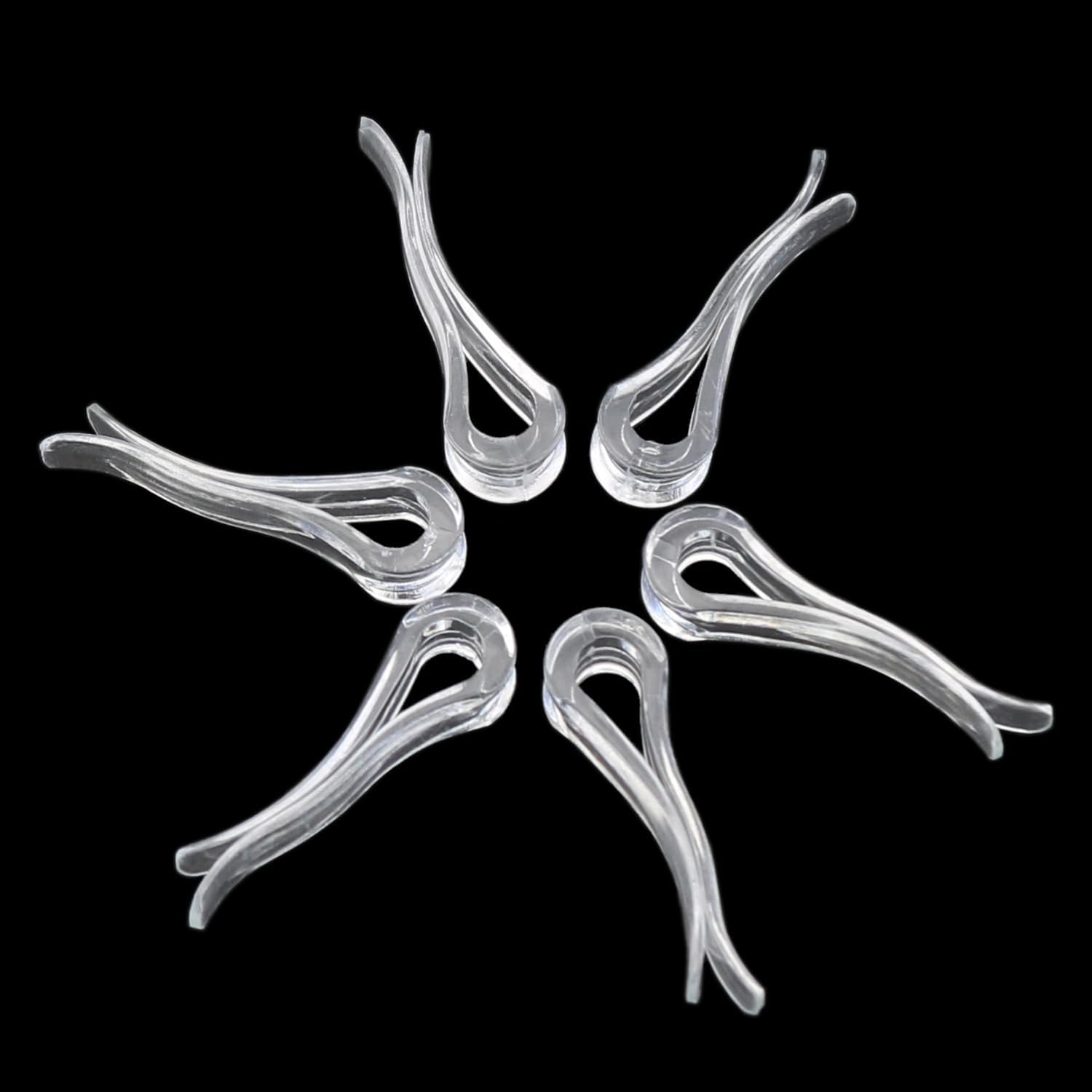 DGZZI 100PCS U Shaped Trasparent Plastic Alligator Clamps 39x7.9mm Shirts Folding Clip for Ties Socks Pants Clothes Pins Laundry Storage and Organization