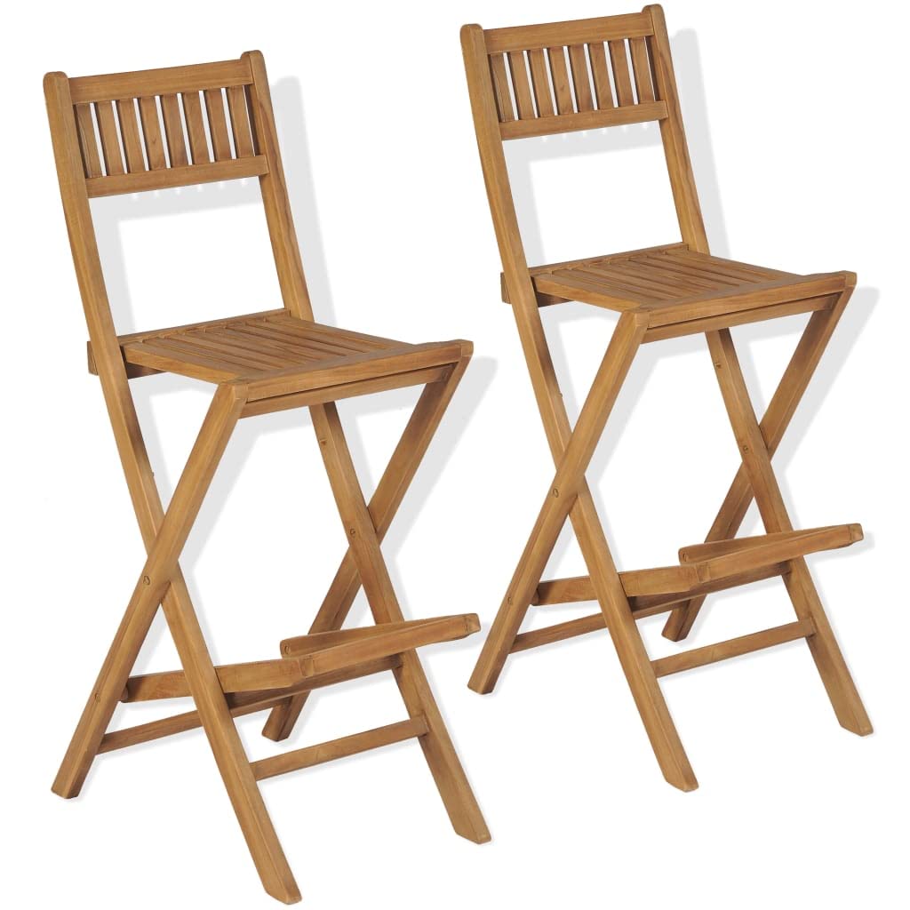 Mobili da Bistro 3 pezzi e sedie pieghevoli in legno di teak solido | Giardino per Terrazza, Esterno, Balcone