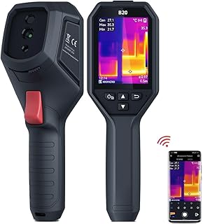 HIKMICRO B20 256 x 192 IR Resolution Thermal Camera with 2MP Visual Camera and WiFi, 25 Hz Refresh Rate, 3.2" LCD Screen, Full Screen Measurement Thermal Imaging Camera, IP54, -4~1022°F Range