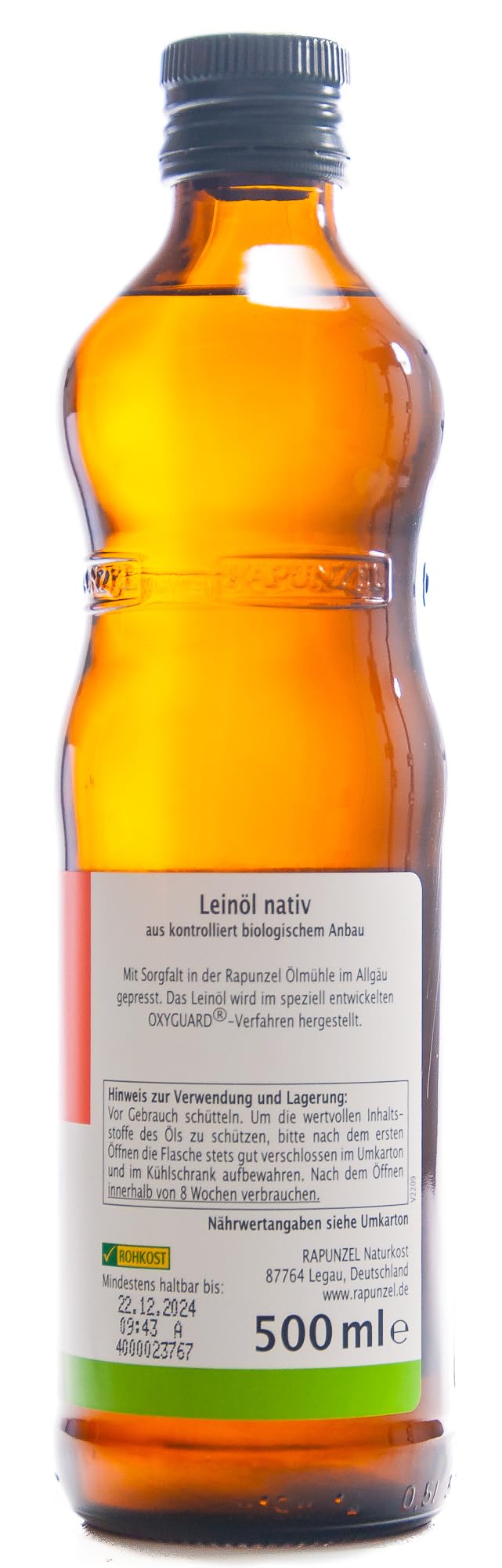 (23,58EUR/L) Leinöl nativ 3x500ml bio Rapunzel "VORRATSPACK" NEU