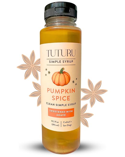 Pumpkin Spice Agave Simple Syrup for Coffee, Cocktails, Matcha -