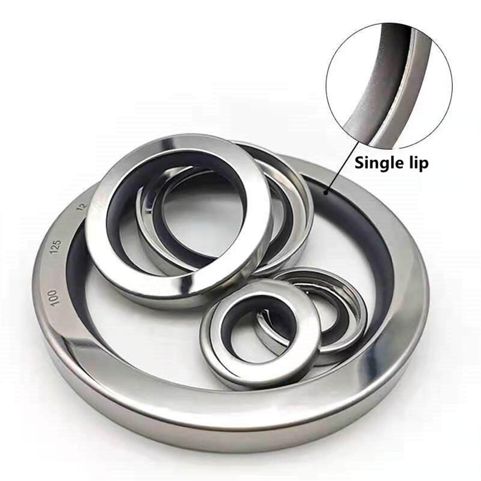 PTFE-Doppellippen-Öldichtung 25x35x7/8/10 Mm Mit Edelstahl – Für Luftkompressor & Wellen – Selbstschmierend, -60 Bis +350 °C