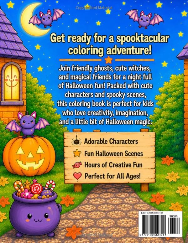 Spooky Cute Halloween Fun!: A creative Coloring Adventure Designed for Kids Ages 6-8 (Screen-Free Holiday Gift and Activity Book) image 3