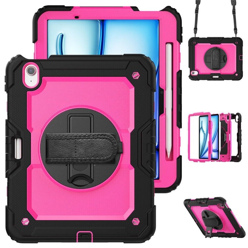 Coque iPad Air 11 M3 2025 évite les chutes avec sa sangle en silicone - 8