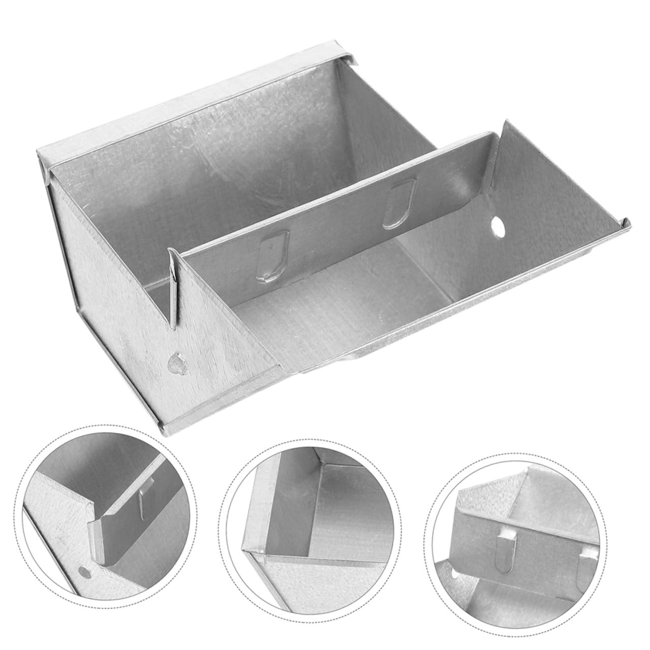 Kaninchenfutterspender für Käfig mit Eisengehäuse 8 Stück Silber | Hamster und Andere Kleintiere, Einfache Montage, Leicht zu Reinigen, für Kleine Farmen