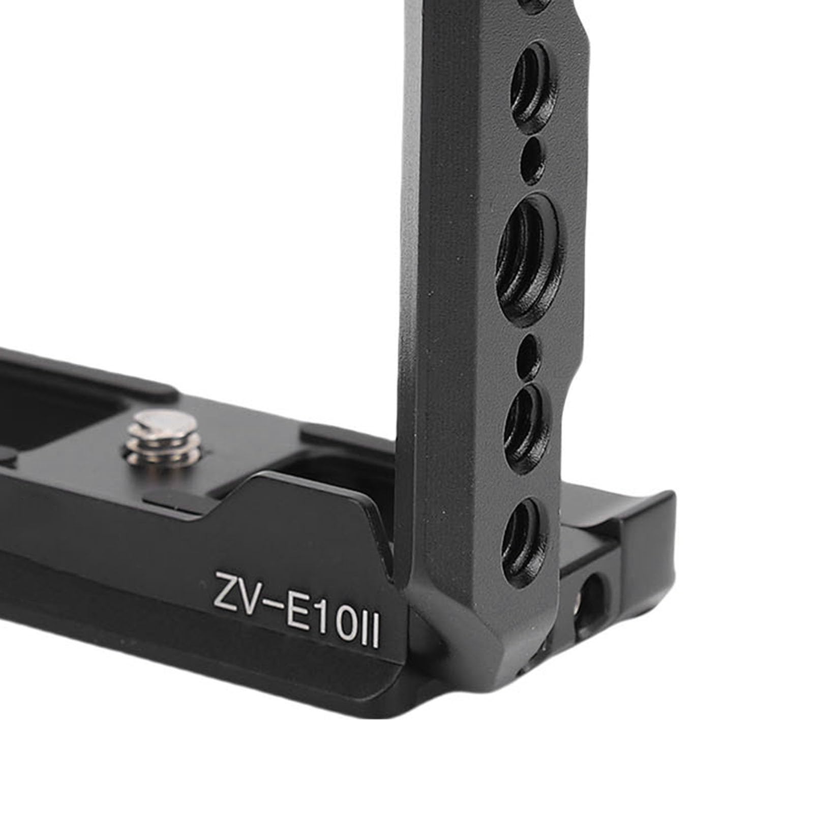 Emoshayoga Jaula de Cámara de Aleación de Aluminio para ZV-E10II con Soporte de Zapata Fría, Orificios para Tornillos de 1/4 Pulgadas y 3/8 Pulgadas para Producción de Películas con Plataforma de