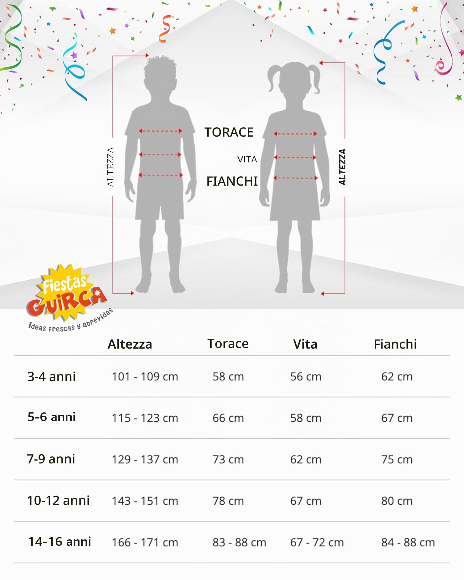 Fiestas GUiRCA Costume da camaleonte per bambini, età 5-6 anni