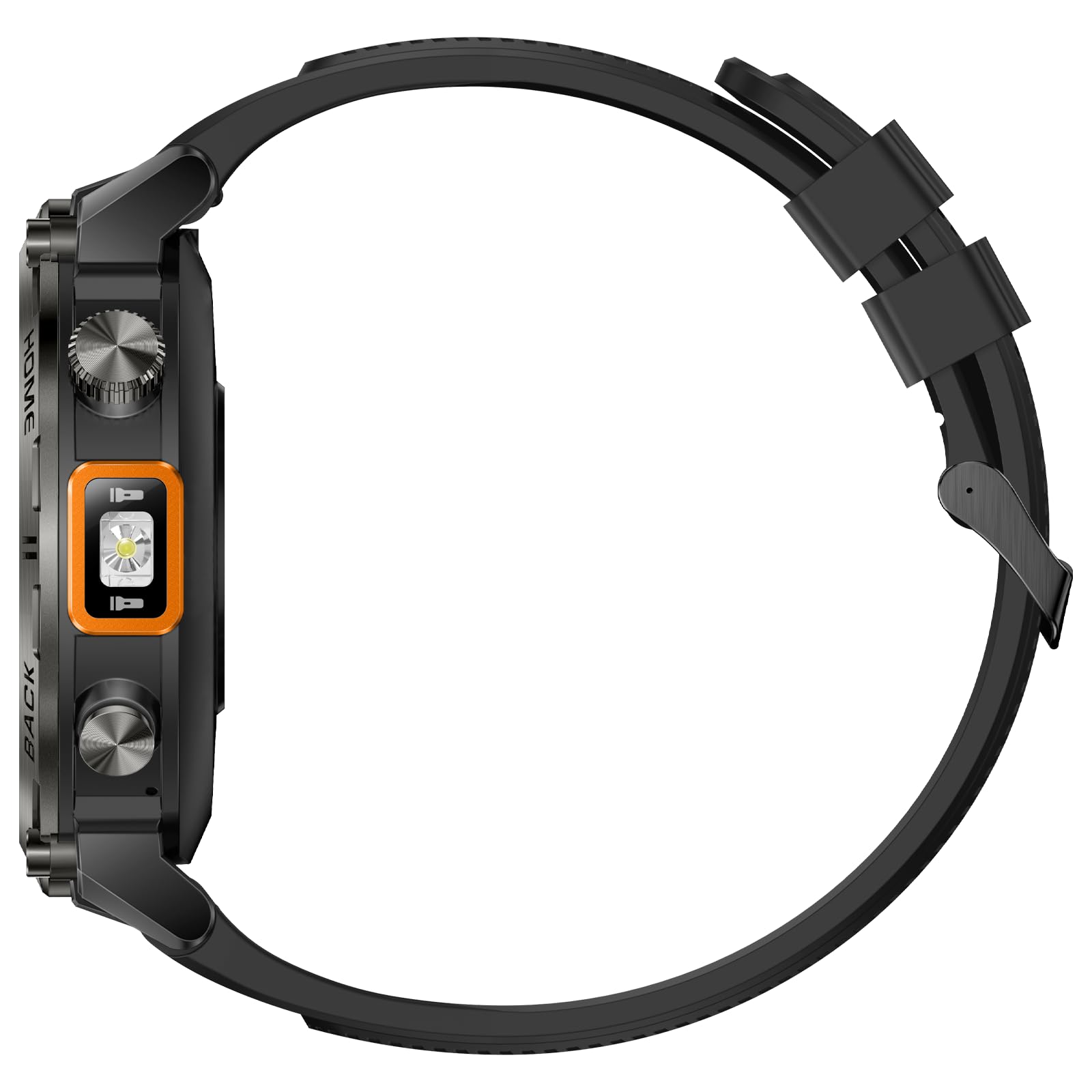 Foxhawk Smart Watch militare con localizzatore GPS, 1,44 pollici HD robusto Smart Watch con torcia a LED bussola, 3ATM impermeabile Smartwatch tattico per iOS Android, orologio fitness da uomo