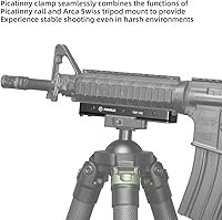 Vista 7 de FANAUE Placa Picatinny Arca Swiss, Adaptador de Riel Picatinny a Montura de Trípode Arca, Montura de Trípode de Cola de Milan, Compatibilidad