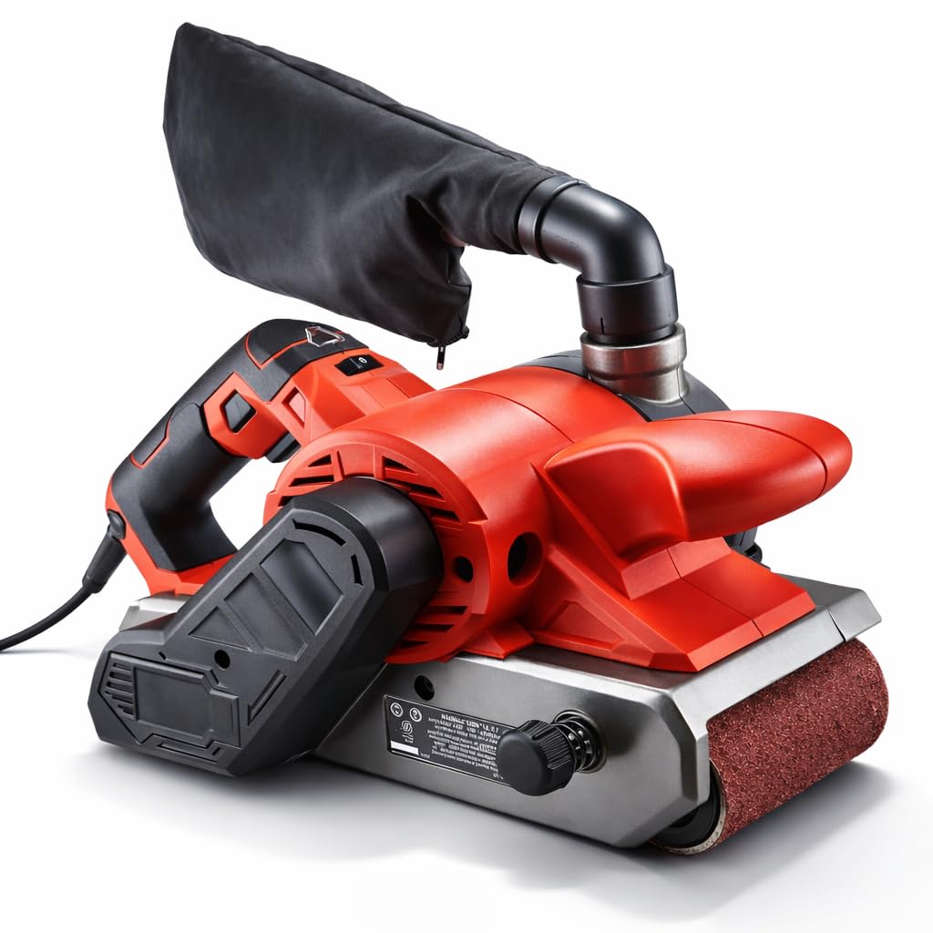 Fits BAUER 10 Amp 4 in x 24 in Variable Speed Belt Sander - 6 Speed, Powerful 1600 FPM for Fast Stock Removal, Shaping & Finishing, Fast Belt Release