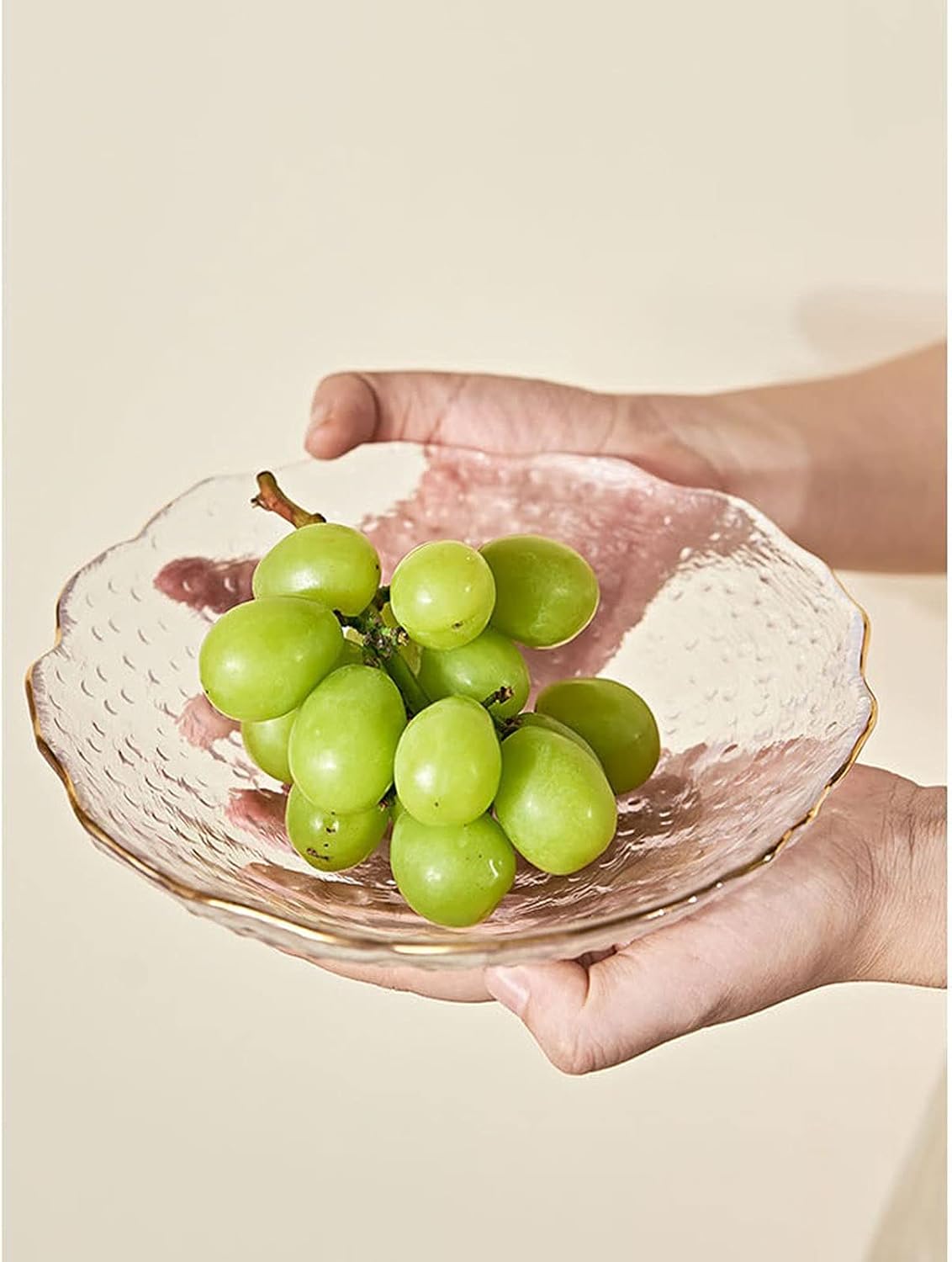 フルーツトレイ プノンペンガラス朝食フルーツプレートホームディッシュスナックプレートフルーツプレート (サイズ : M)