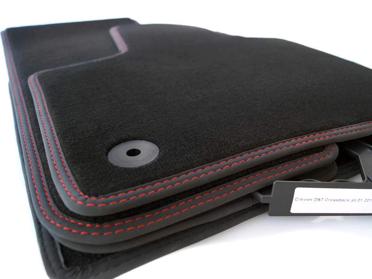 Set Tappeti Auto In Velluto Su Misura Per DS7 Crossback (2018+) – 2 Pezzi Anteriori, Rinforzati, Antiscivolo - 2