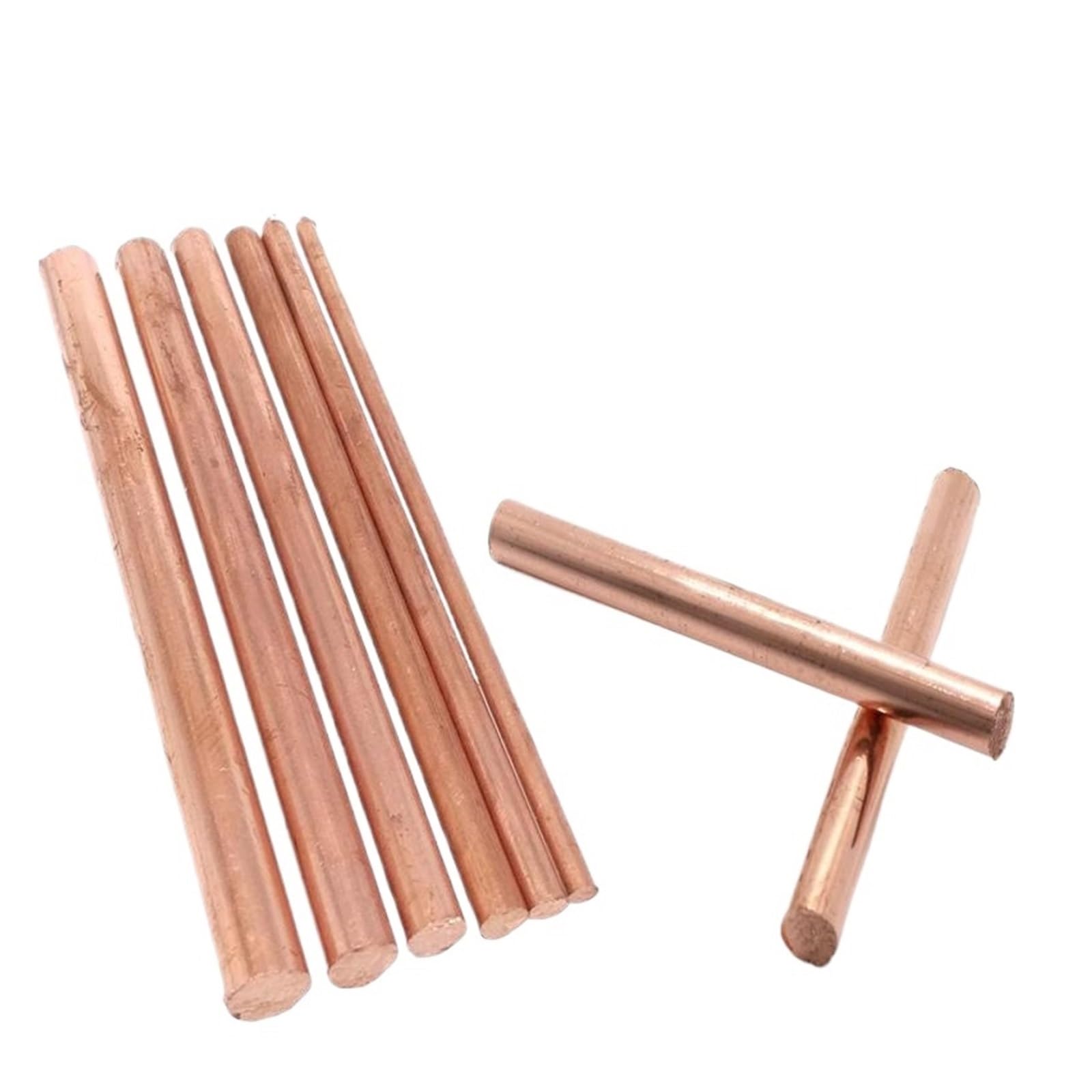 Messingstäbe 1–5 Stück Rundstäbe aus reinem Kupfer, 50–300 mm lange blanke Kupfermetallstäbe, Kupferstangen-Drehstangen, geeignet for Metallhandwerk(1pcs-20X100mm)