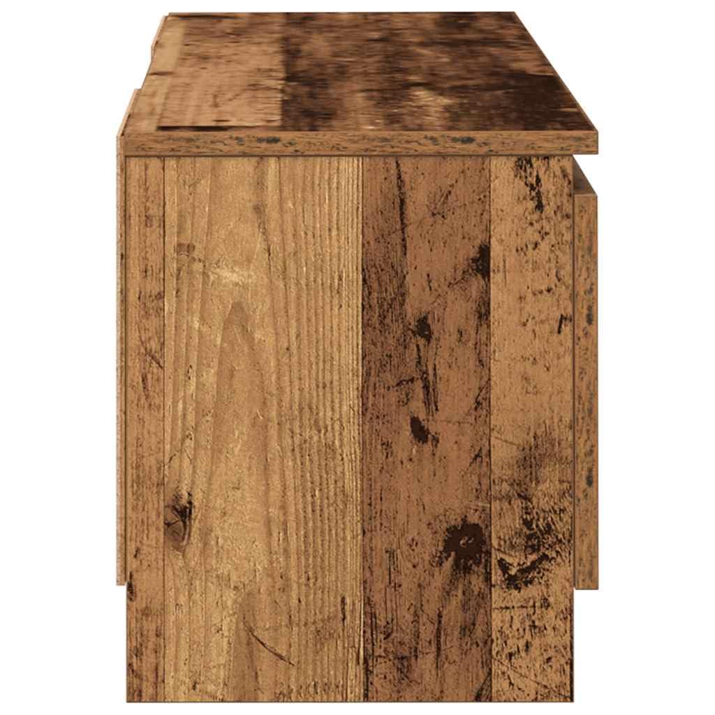 Générique Szafka pod telewizor z drewna inżynierskiego 102x30x36 cm | 2 przegródki, półki, drzwi pyłoszczelne, przechowywanie DVD i gry