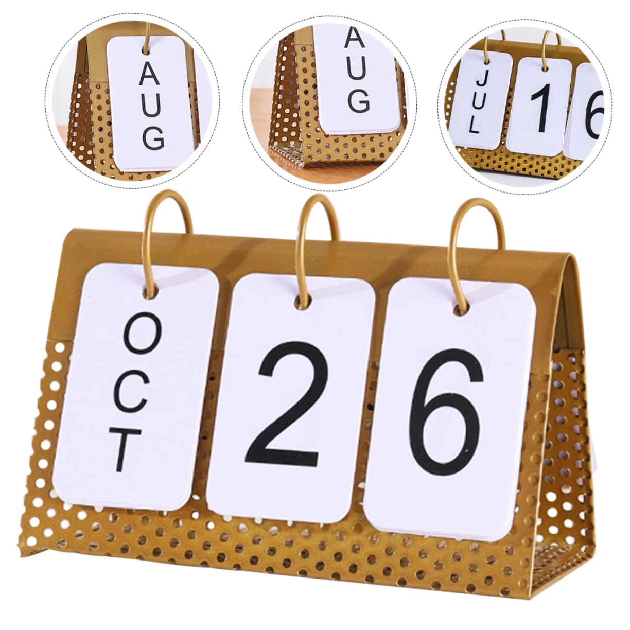 Abaodam 2pezzi Calendario Da Tavolo Metallo Planner Mensile Con Spirale Design Moderno Per Ufficio e Casa Stabilità e Facilità Di Utilizzo Decorazione Elegante Per Scrivania