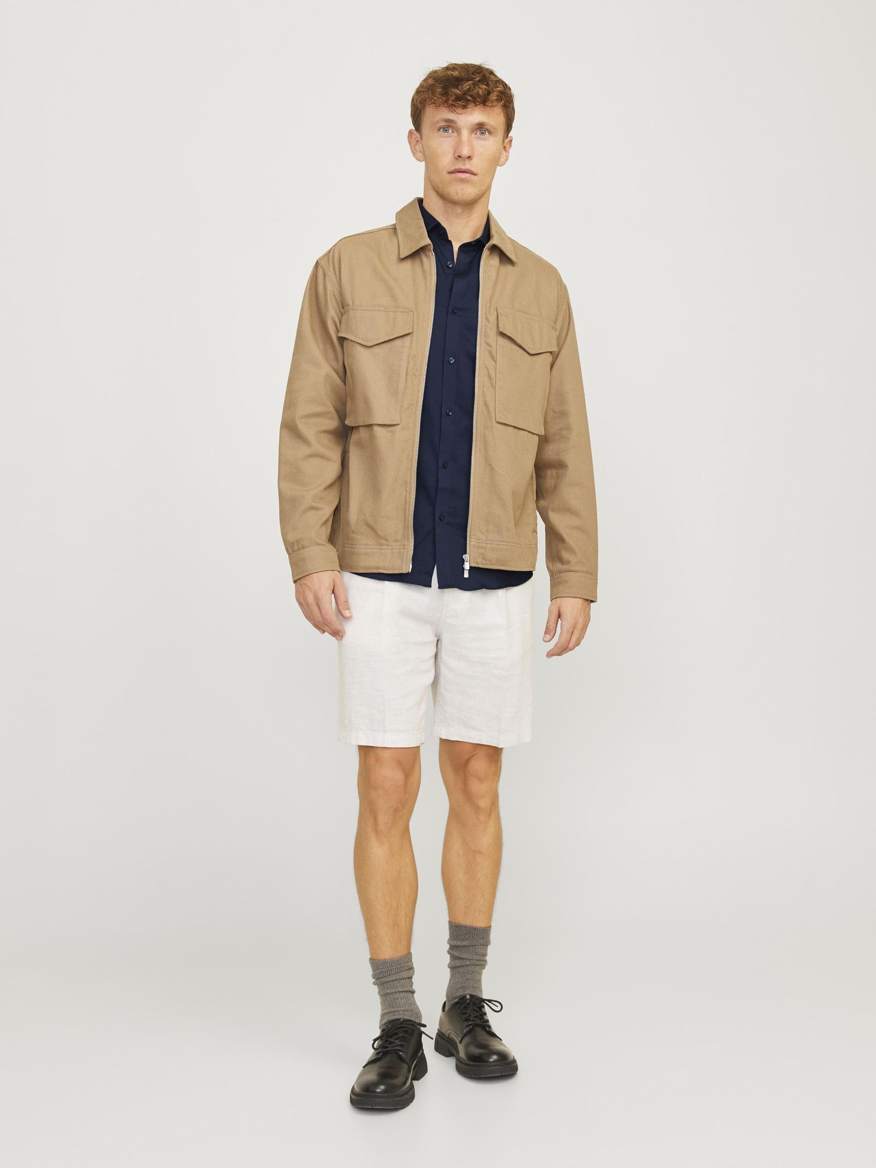 JACK & JONES Koszula męska Super Slim Fit, Niebieski (Navy Blazer), S
