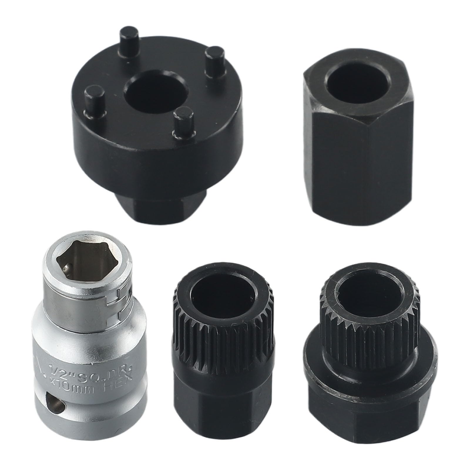 ZYWUOY Strumento di rimozione puleggia alternatore, set di chiavi per cinghia motore, kit professionale da 13 pezzi per prese M8 M10 T40 T50, custodia in metallo per riparazione auto manutenzione