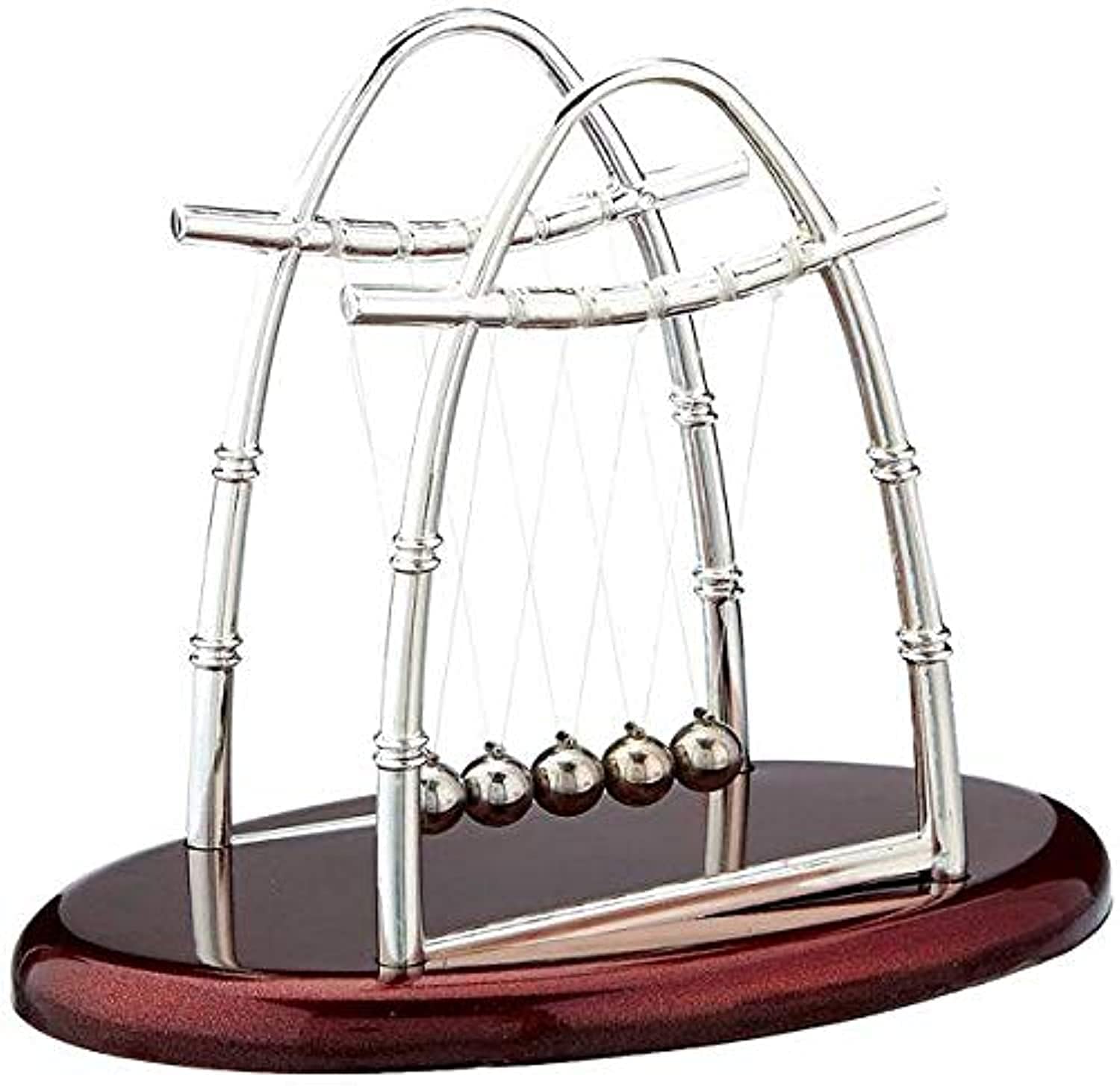 eWINNER Large 26.5 * 16 * 21.5cm Newtons Cradle Fun Steel Balance Balls Physics Science Pendulum Desk Toy DIY Decoration Accessory Gift Office Decor