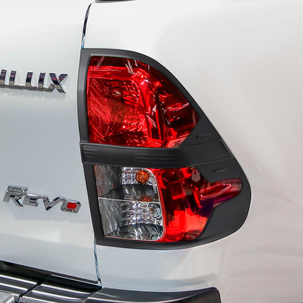 Funda de luz trasera para Toyota Hilux 2015-2020 y 2021-2024 Modelo base Hilux AN110 AN120 AN130 Invincible Revo Rocco ABS Borde de luz