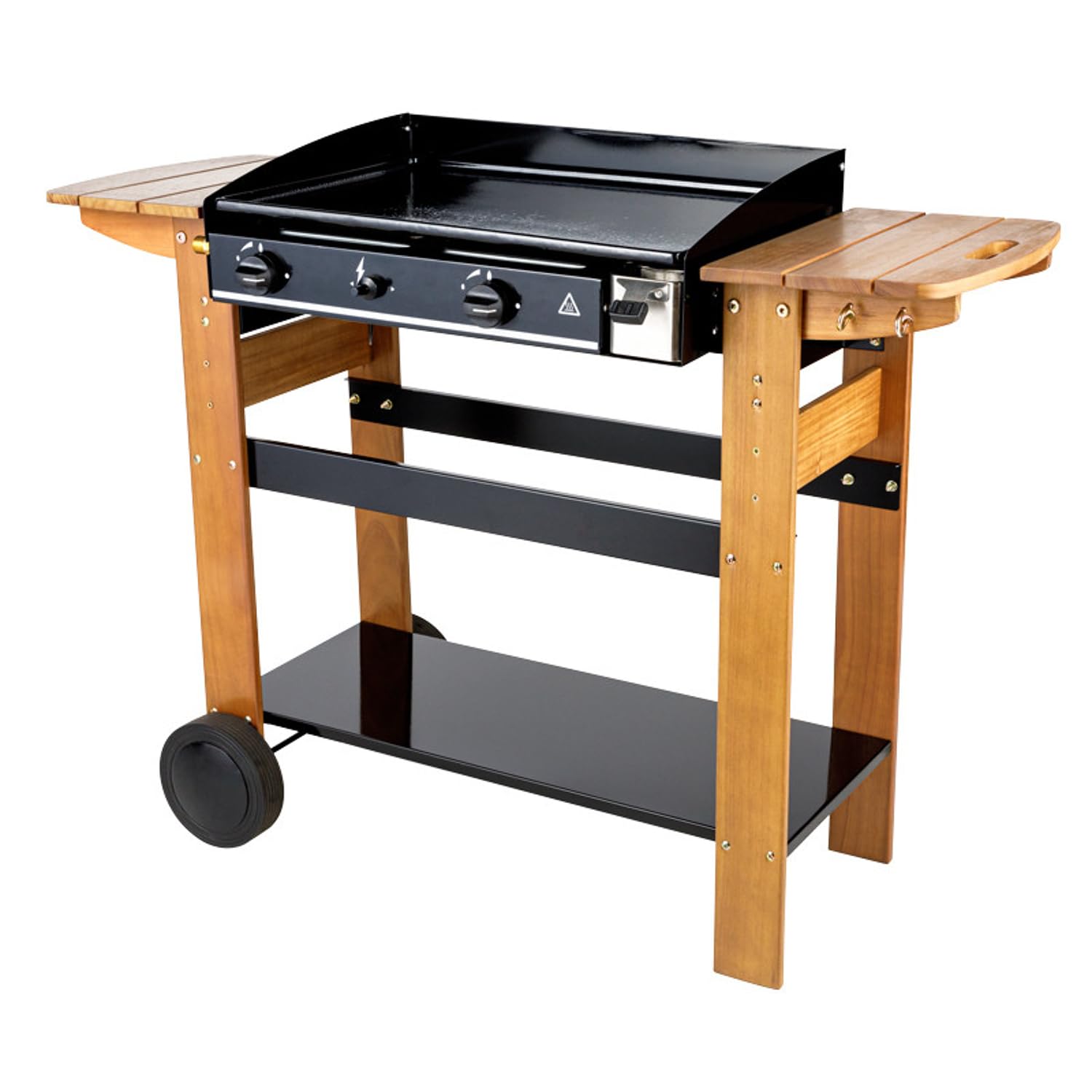 Plancha au gaz ASCAIN 2 brûleurs 6kW - Bois