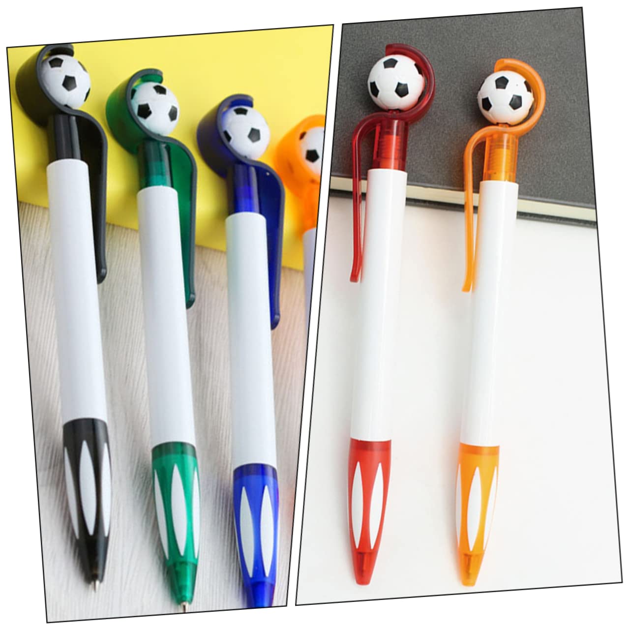 40piezas Bolígrafo De Fútbol Creativo De Bolígrafos Retráctiles Multicolores Para Niño Niña Para Fiestas y Material Escolar
