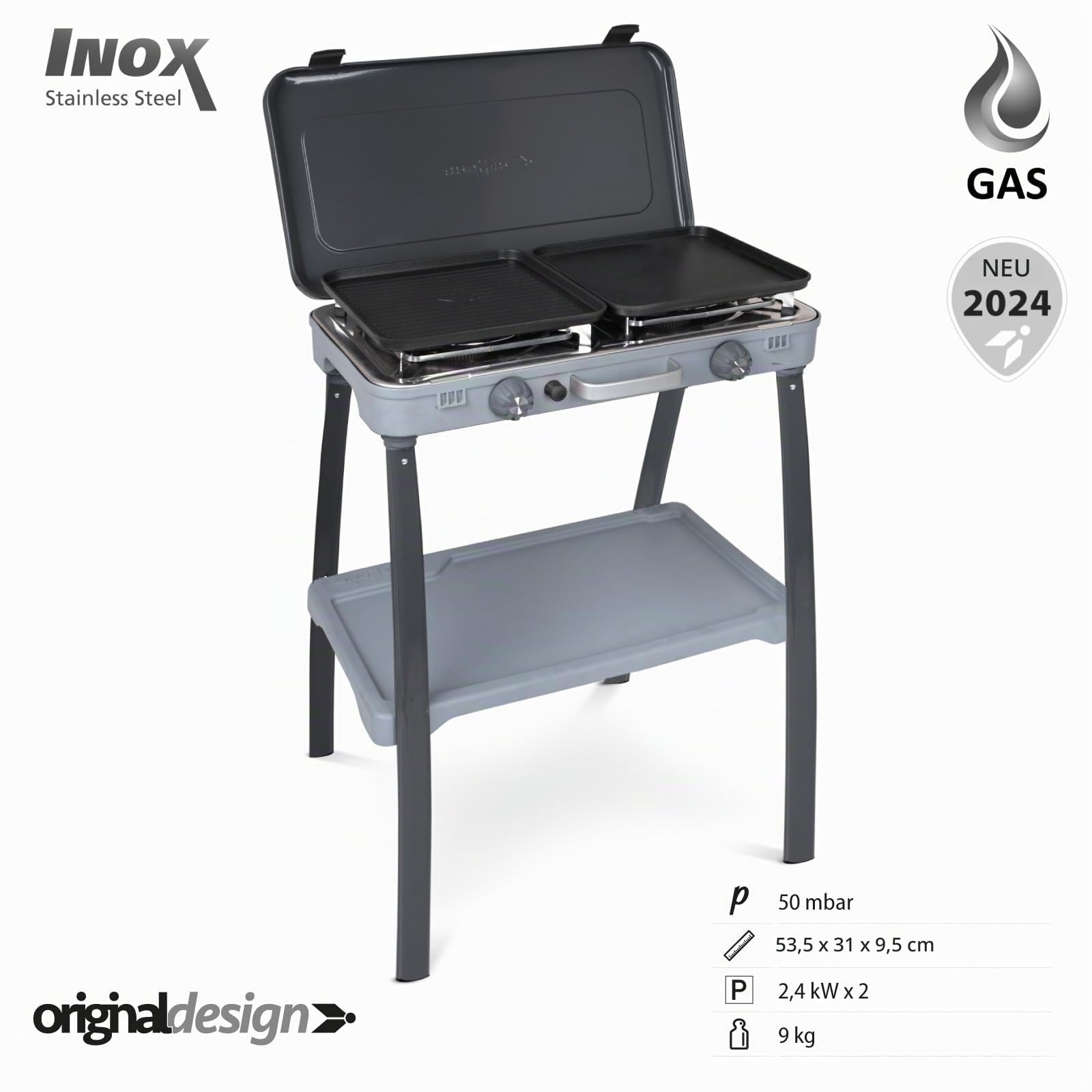 BRUNNER Gaskocher Devil Kookmaster SA Camping Kocher 2 Flammig Gas Herd 2X 2400W