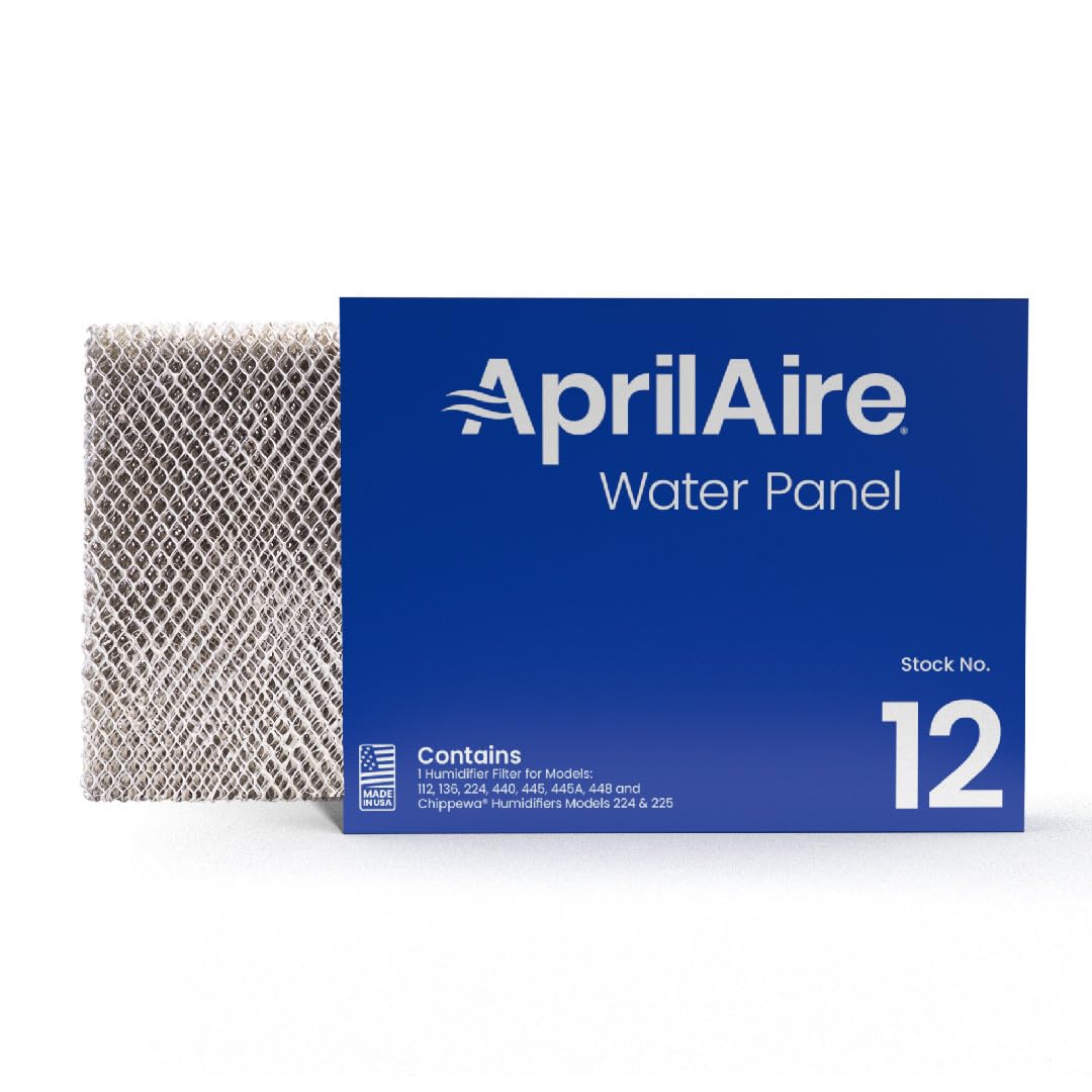 AprilAire 12 Water Panel Humidifier Filter Replacement for AprilAire Whole-House Humidifier Models 112, 224, 225, 440, 445, 445A, 448 (Pack of 2)