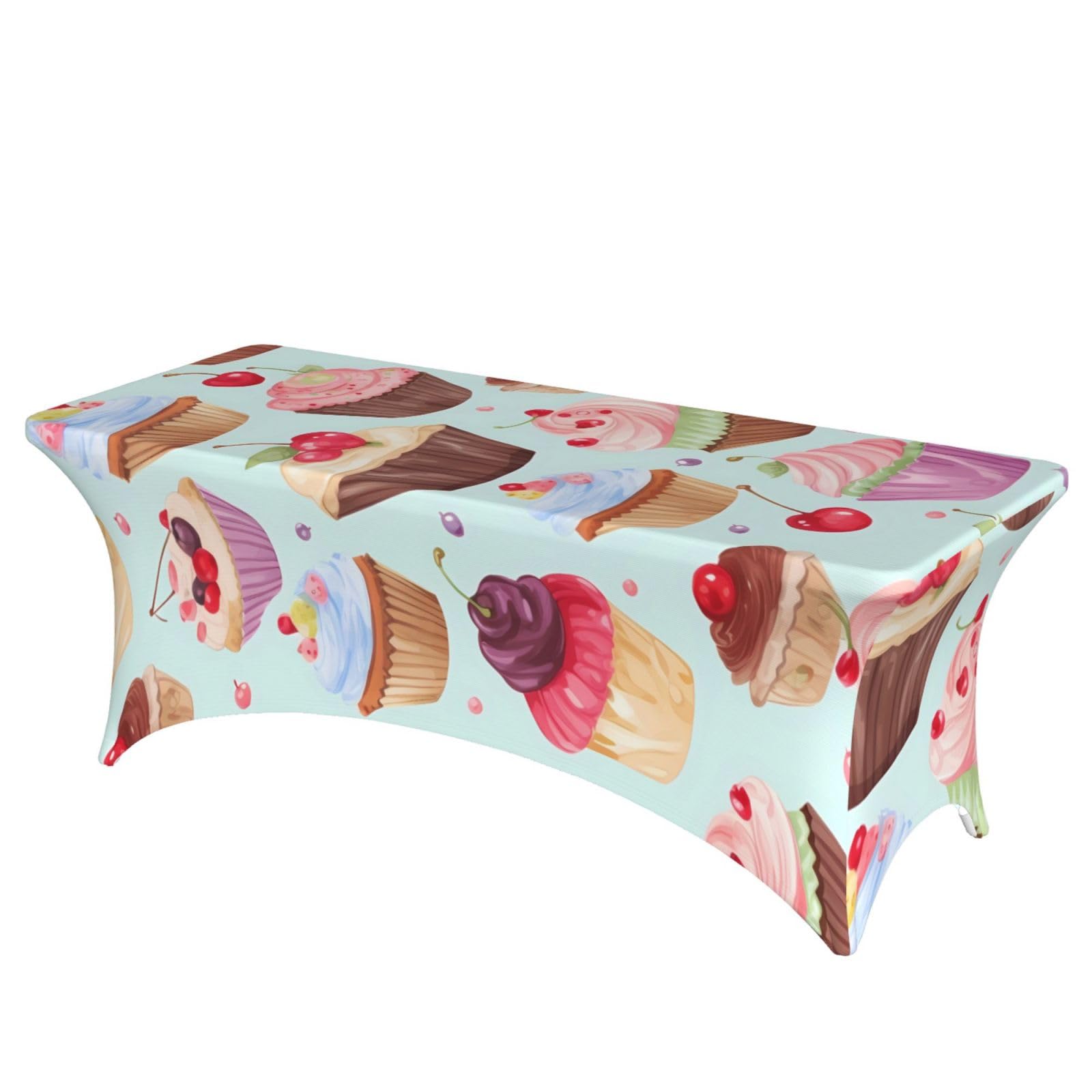 Nappe à motif cupcake anti-plis pour protéger et décorer une table de buffet